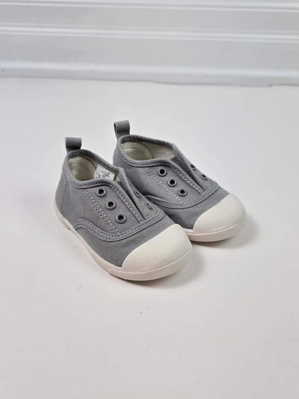 Zara Baby Gray Slip On Canvas Sneakers EU20 (Size 5) Minimalist Casual Shoes